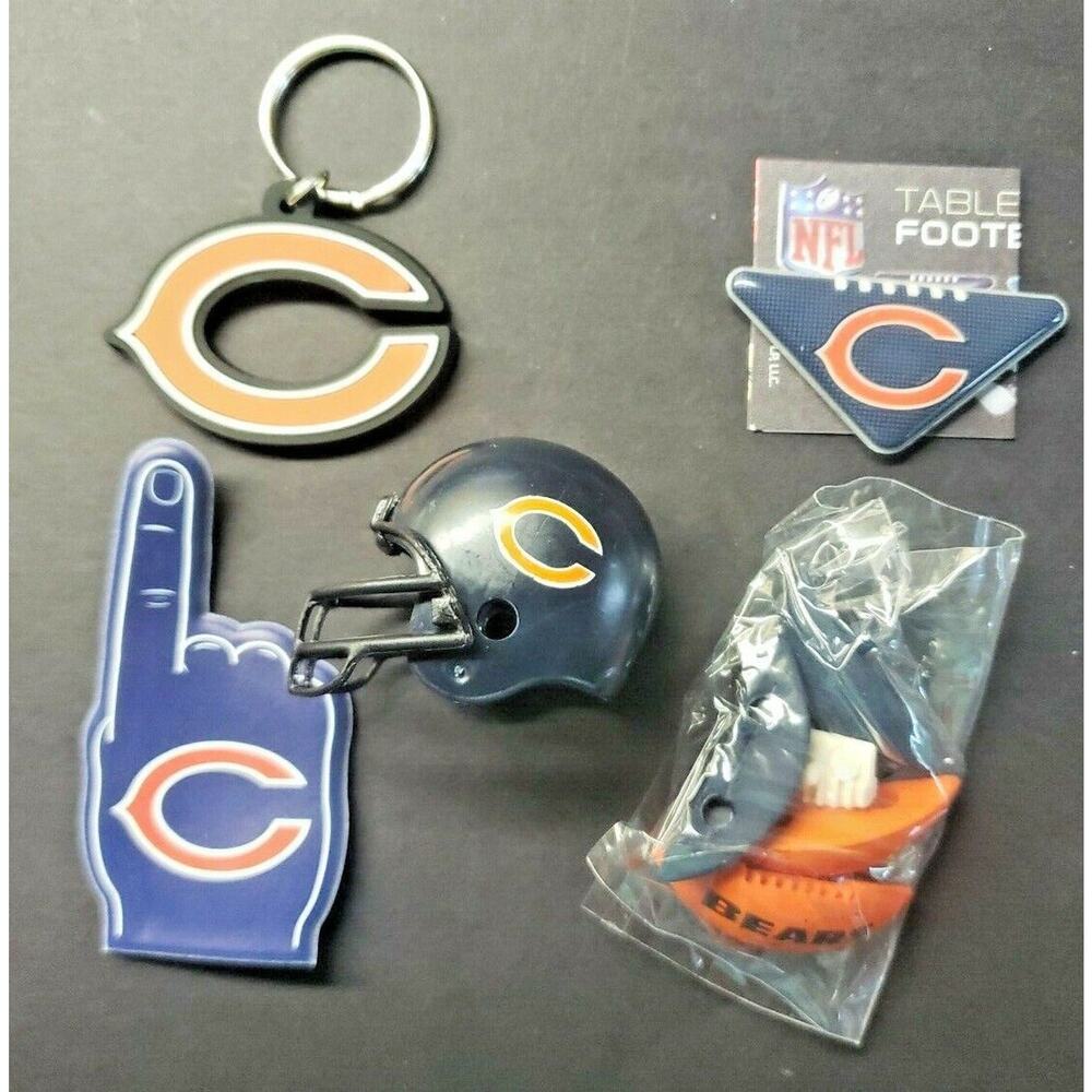 Chicago Bears Football Vending Charms Lot of 5 Puzzle Helmet Key Chain 292‎